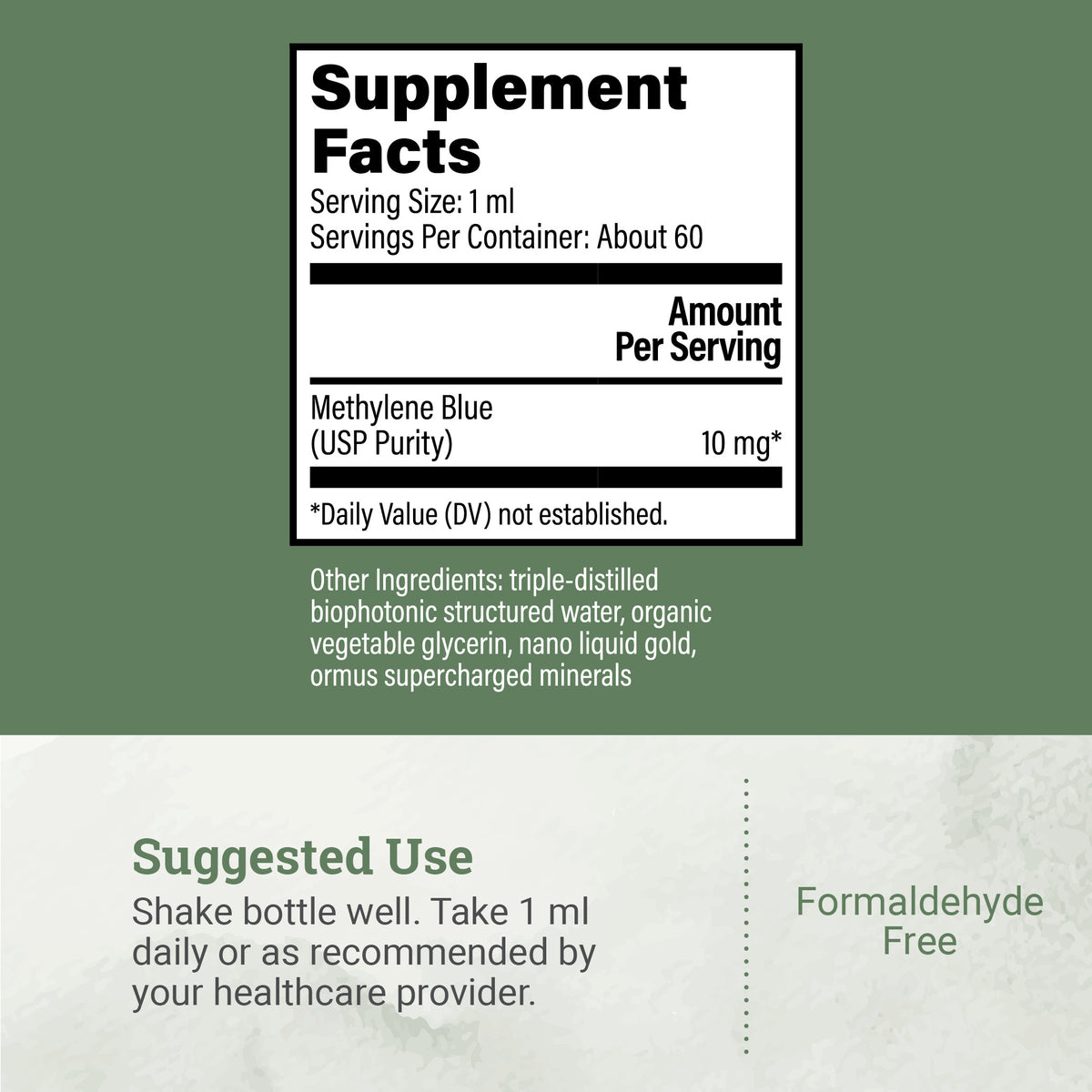 Ultimate Methylene Blue 1% USP Liquid Supplement, Made in the USA ...